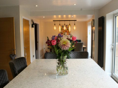 Open-plan kitchen diner 5 in Shenstone (near Lichfield) Staffordshire. B74