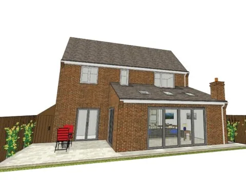 architecturally impression of proposed extension in Derby