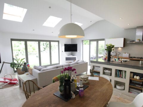 Architecturally designed living kitchen in Darley Abbey, Derby