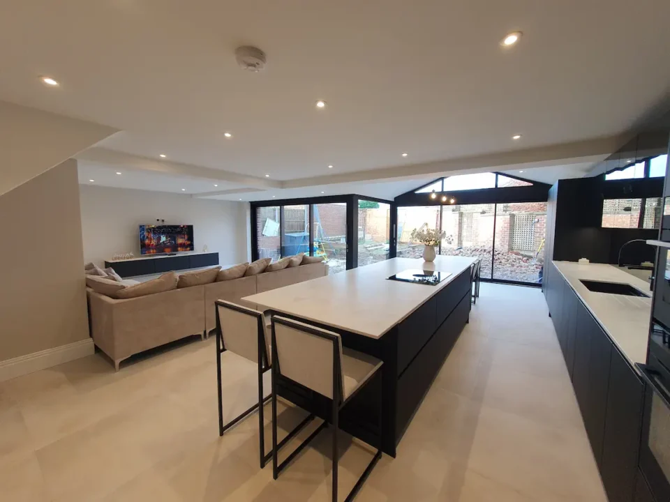 Lavish open-plan living kitchen